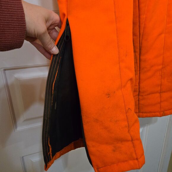 Vtg Blaze Orange Insulated Hunting Pants XL - Picture 5 of 10
